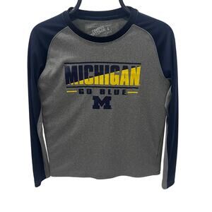 Campus Heritage Michigan Wolverines "Go Blue" Raglan L/S T-shirt ~ Men’s LG